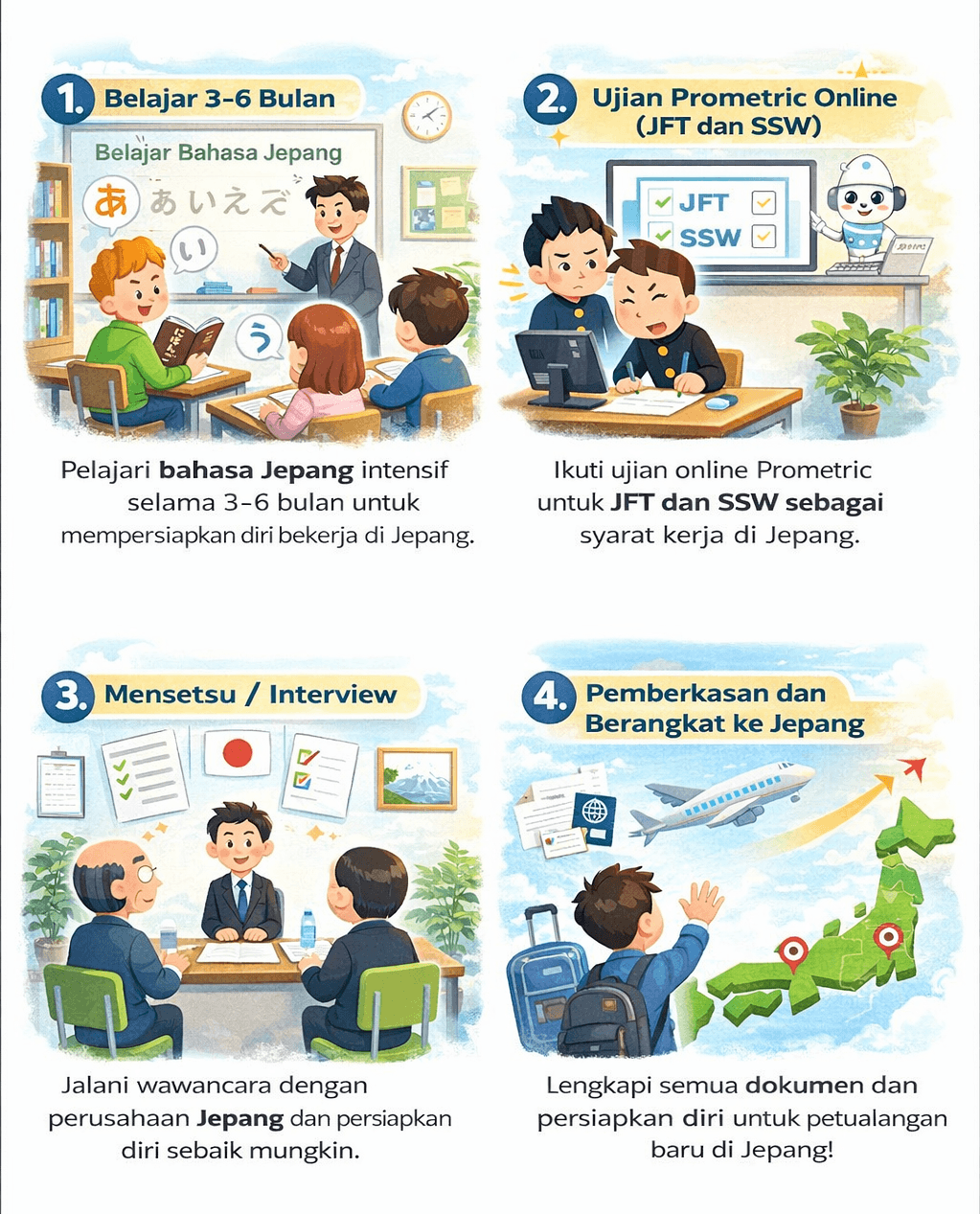 4 Langkah Menuju Jepang
