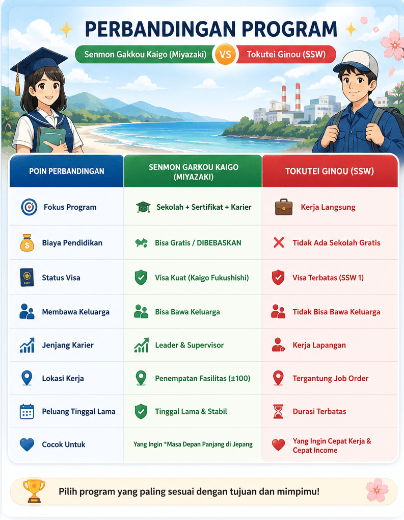 Perbandingan Program Beasiswa Kaigo
